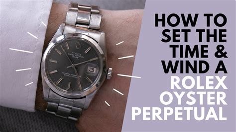 how to adjust time on rolex oyster perpetual